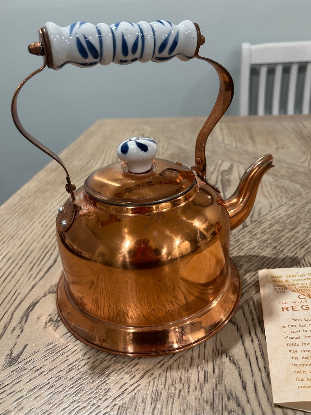 Vintage Benjamin and Medwin Copper tea pot
